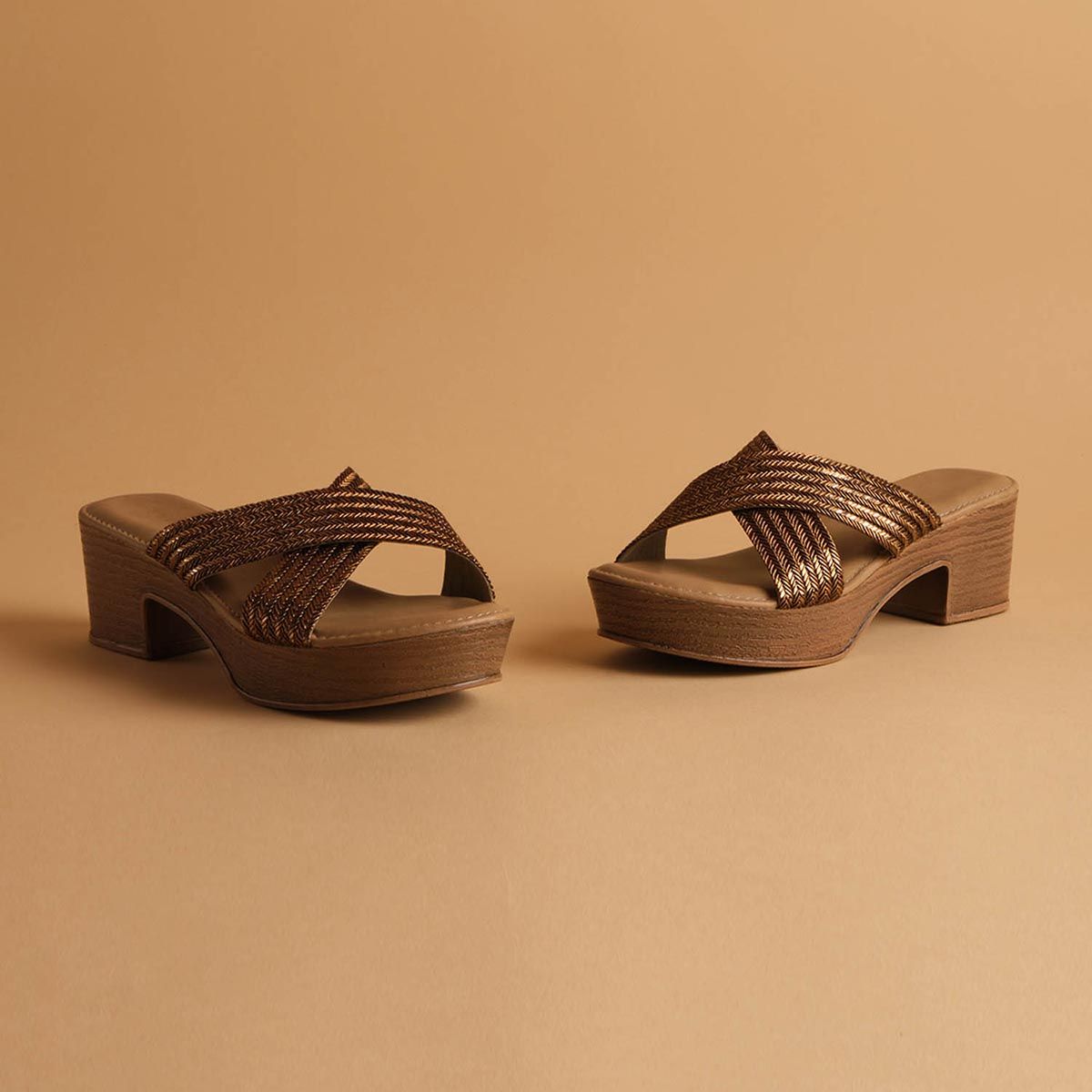 Eridani Embellished Bronze Zo Heels Buy Eridani Embellished Bronze Zo