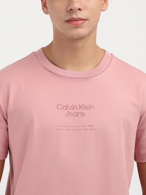 Buy Calvin Klein Men Pink Color T-Shirt Online