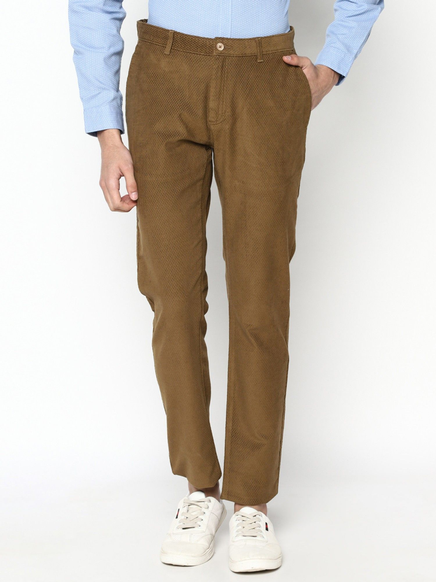 Buy blackberrys Men's Skinny Fit Casual Trousers (EK-Kameko # Khaki 40W x  33L) at Amazon.in
