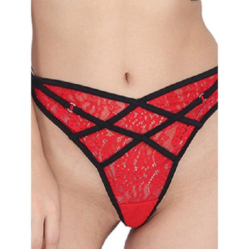 Curwish Lacy Wonders-Black Thong Net Panty