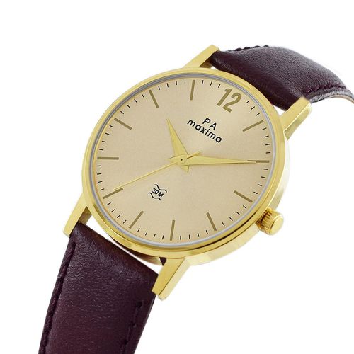 Buy PA Maxima Attivo Analog Watch for Men in Gold Dial Color Online