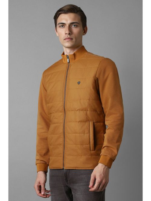 Buy Louis Philippe Men Casual Orange Solid Jackets Online