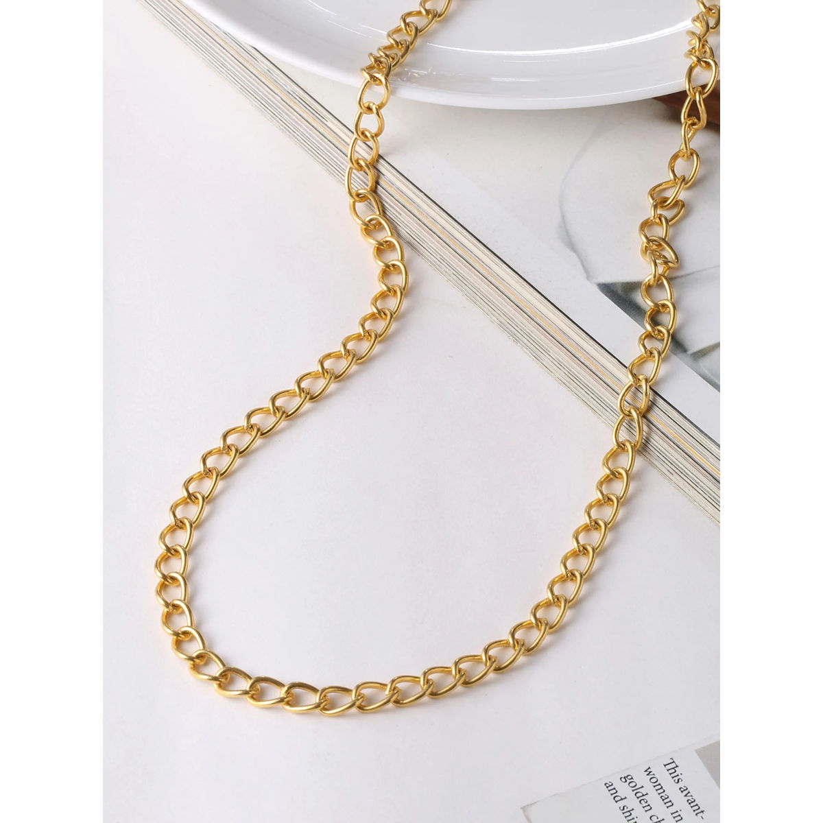 Buy Mitali Jain Cable Gold Link Chain Necklace Online