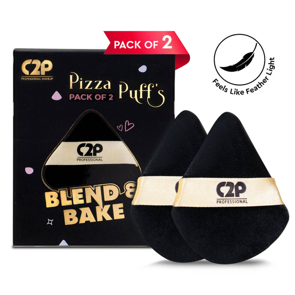 C2P Pro Ultra Soft Pizza Puff For Smooth Crease-Free Finish - Pack of 2