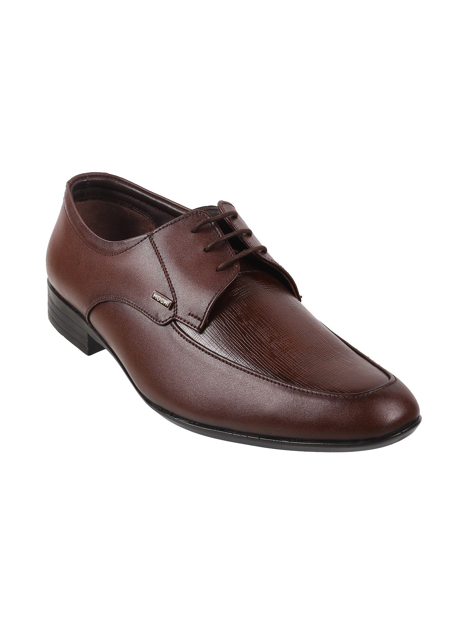 Buy Mochi Men Tan Leather Formal Oxfords Shoes Online