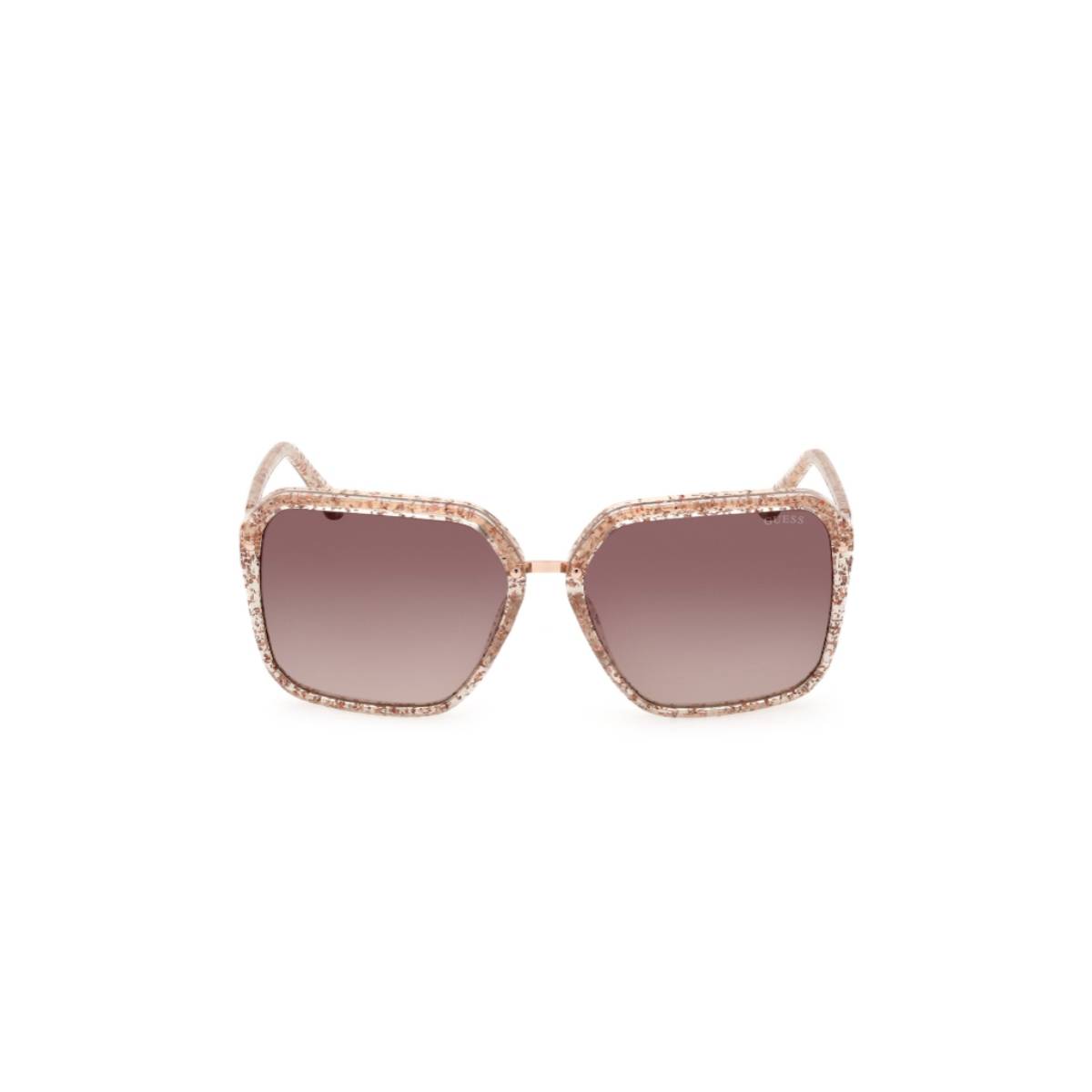 Guess Women UV Protected Full Rim Brown Lens Square Sunglasses (57)