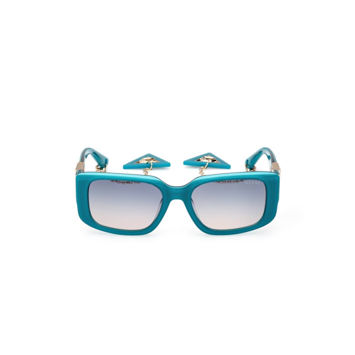 Guess Women UV Protected Full Rim Grey Lens Rectangle Sunglasses (53)