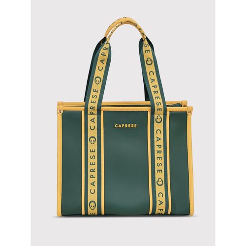 Buy Caprese Womens Trinity Medium Dark Green Solid Office Handbag
