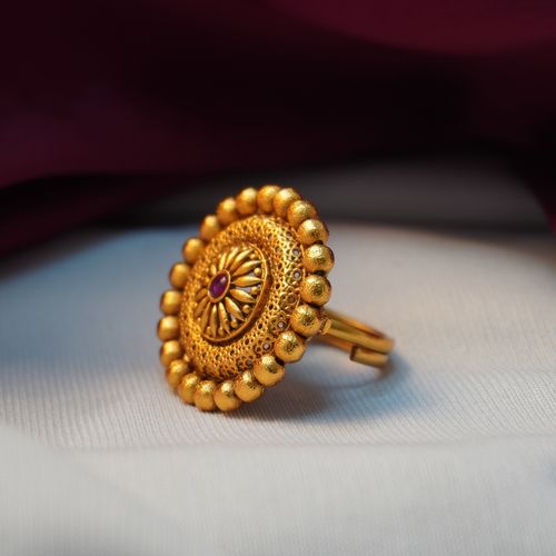 Buy Niscka 24K Gold Plated Traditional Wedding Ring Online