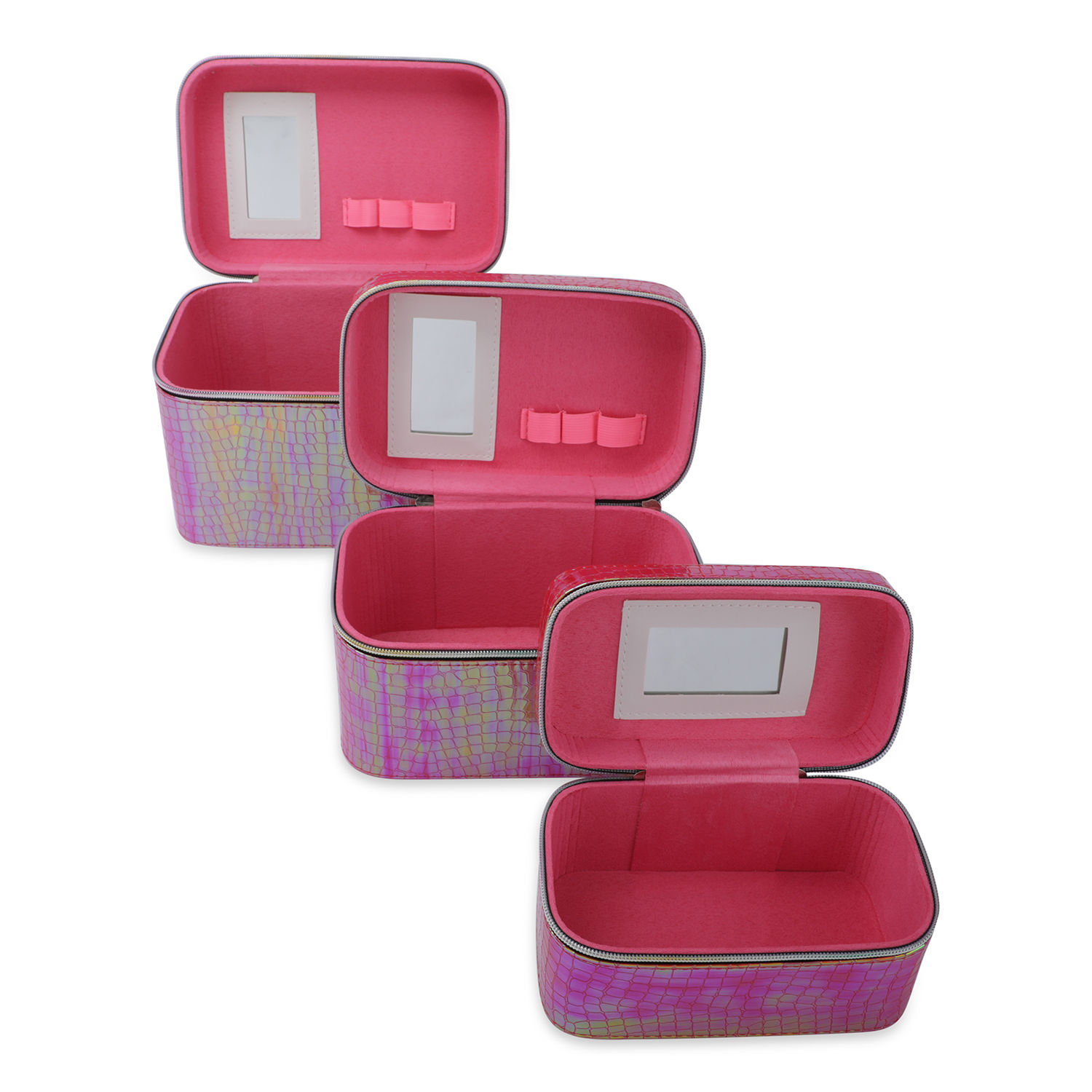 Nfi Essentials 3 Piece Vanity Box Organizer With Compact Makeup Mirror Y64 Pink Buy Nfi Essentials 3 Piece Vanity Box Organizer With Compact Makeup Mirror Y64 Pink Online