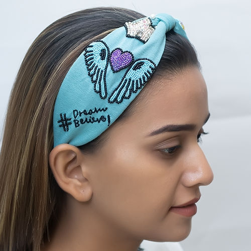 Shopella Betty Cooper In Textured Blue Jersey With Embroidery