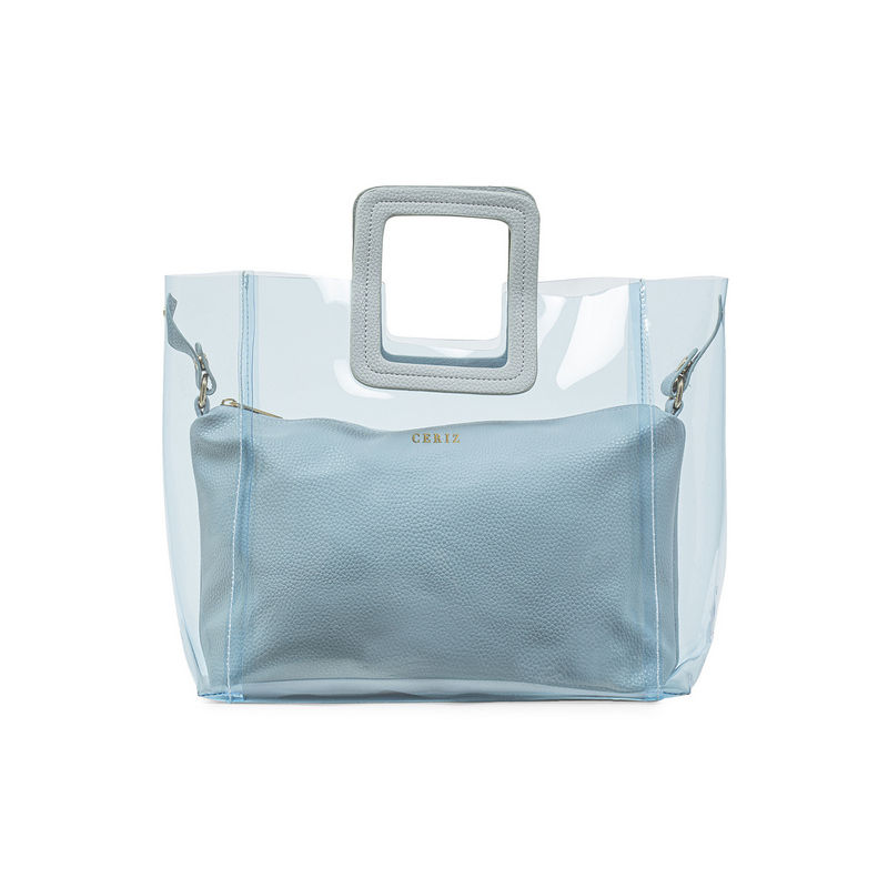 powder blue handbag