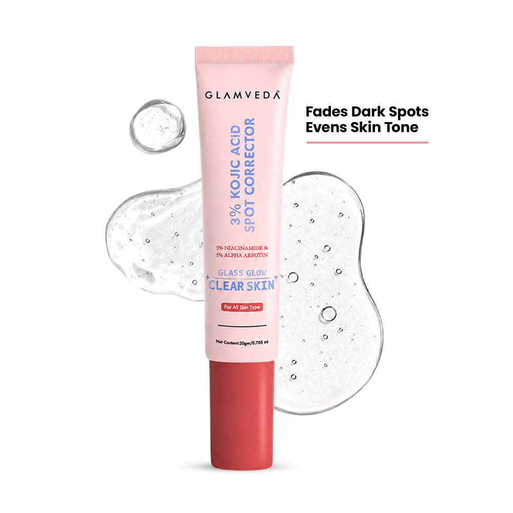 Glamveda 3% Kojic Acid Spot Corrector Gel Reduces Acne Scars & Dark Spots