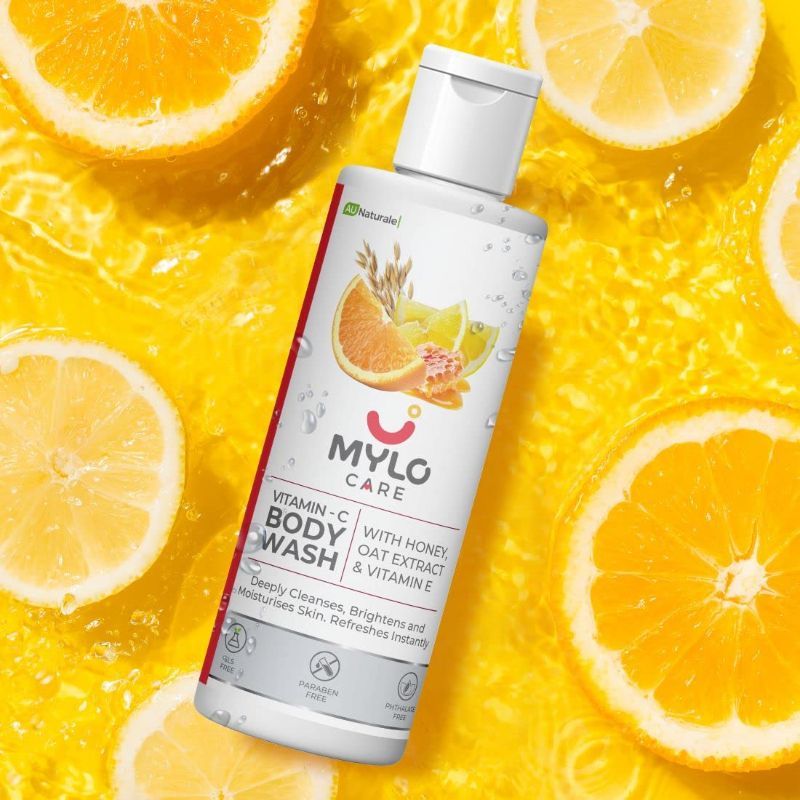 Mylo Care Vitamin C Body Wash Contains Vitamin C + E And Honey For