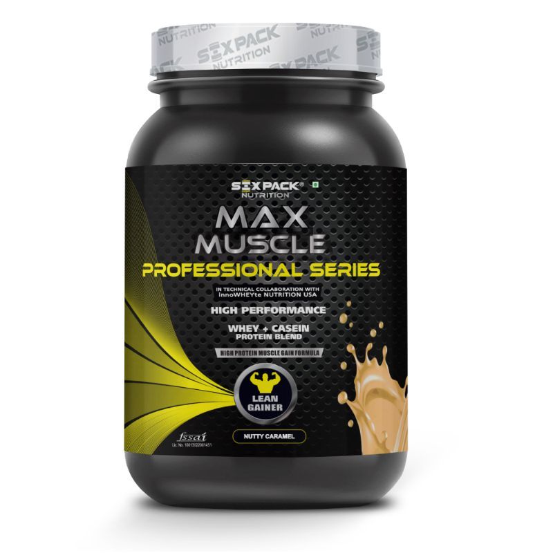 Six Pack Nutrition Max Muscle Professional Series Whey Casein Protein Blend - Nutty Caramel