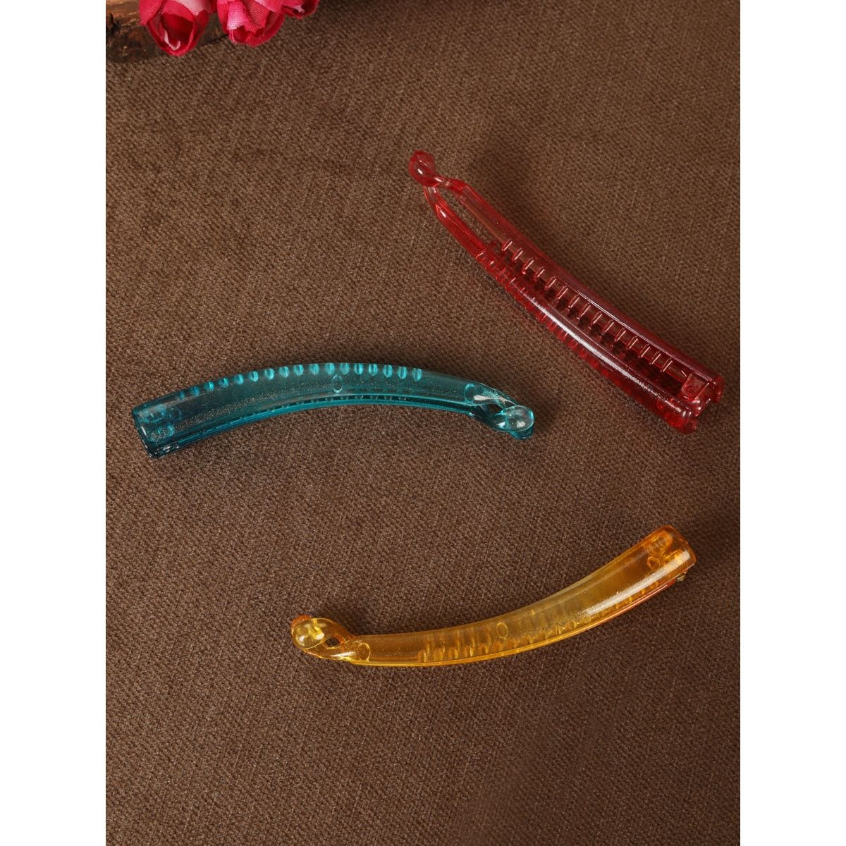 Buy Accessher MultiColor Set of 3 Banana Clip Online