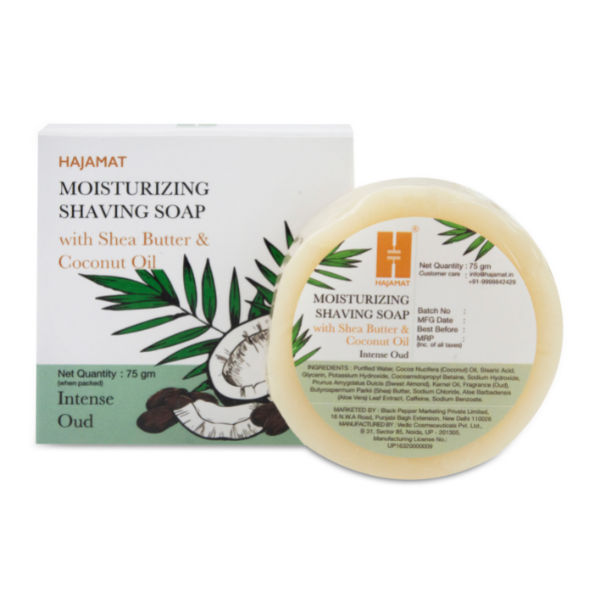 Hajamat Moisturizing Shaving Soap With Shea Butter - Intense Oud(1 pieces)