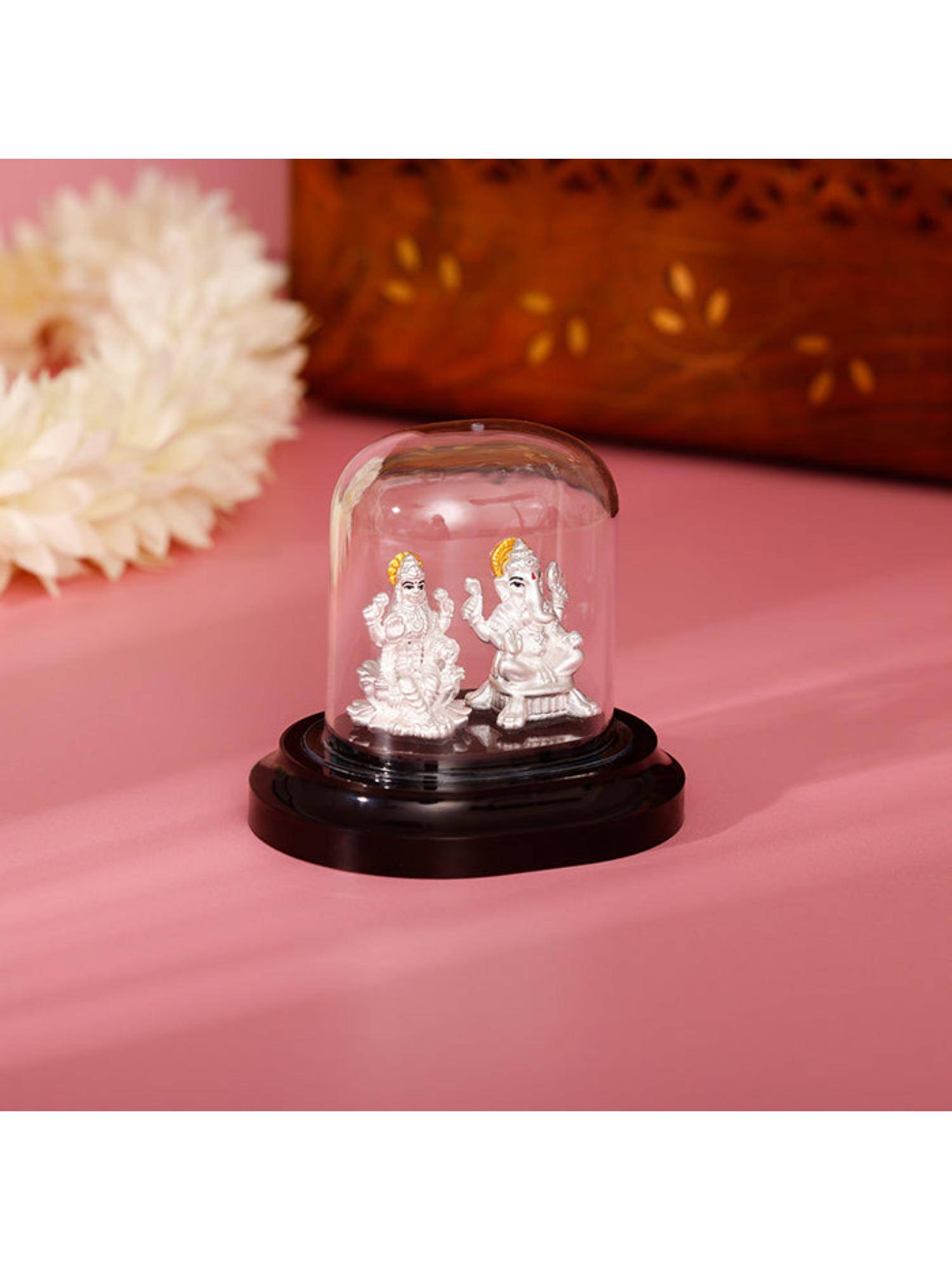 GIVA 999 Silver Ganesh Lakshmi Idol