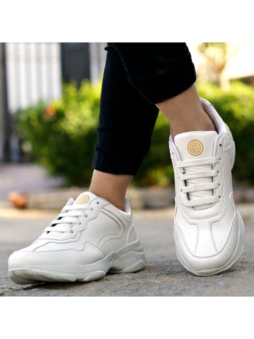 Buy Bacca Bucci Boom Platform Mid Top Chunky White Sneakers Shoes