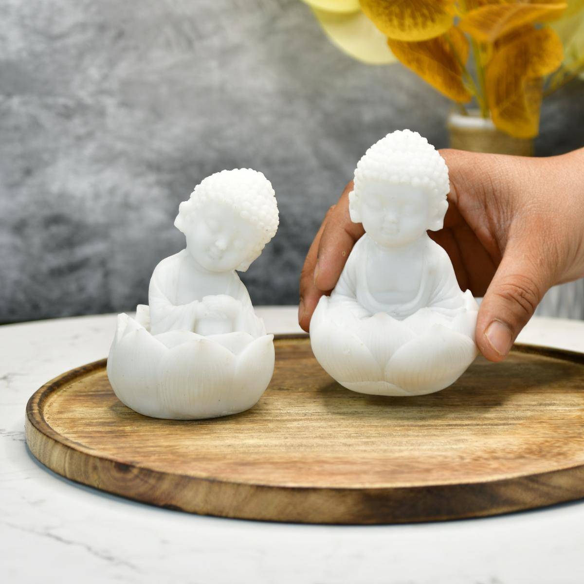 SOWPEACE White Baby Monk Set (Pack of 2)