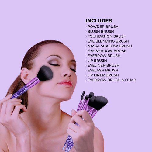 Buy Beautiliss Glitter Dust Makeup Brush Set With Shimmer Storage