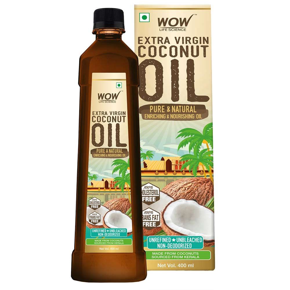 WOW Life Science Extra Virgin Coconut Oil For Skin, Hair And Cooking