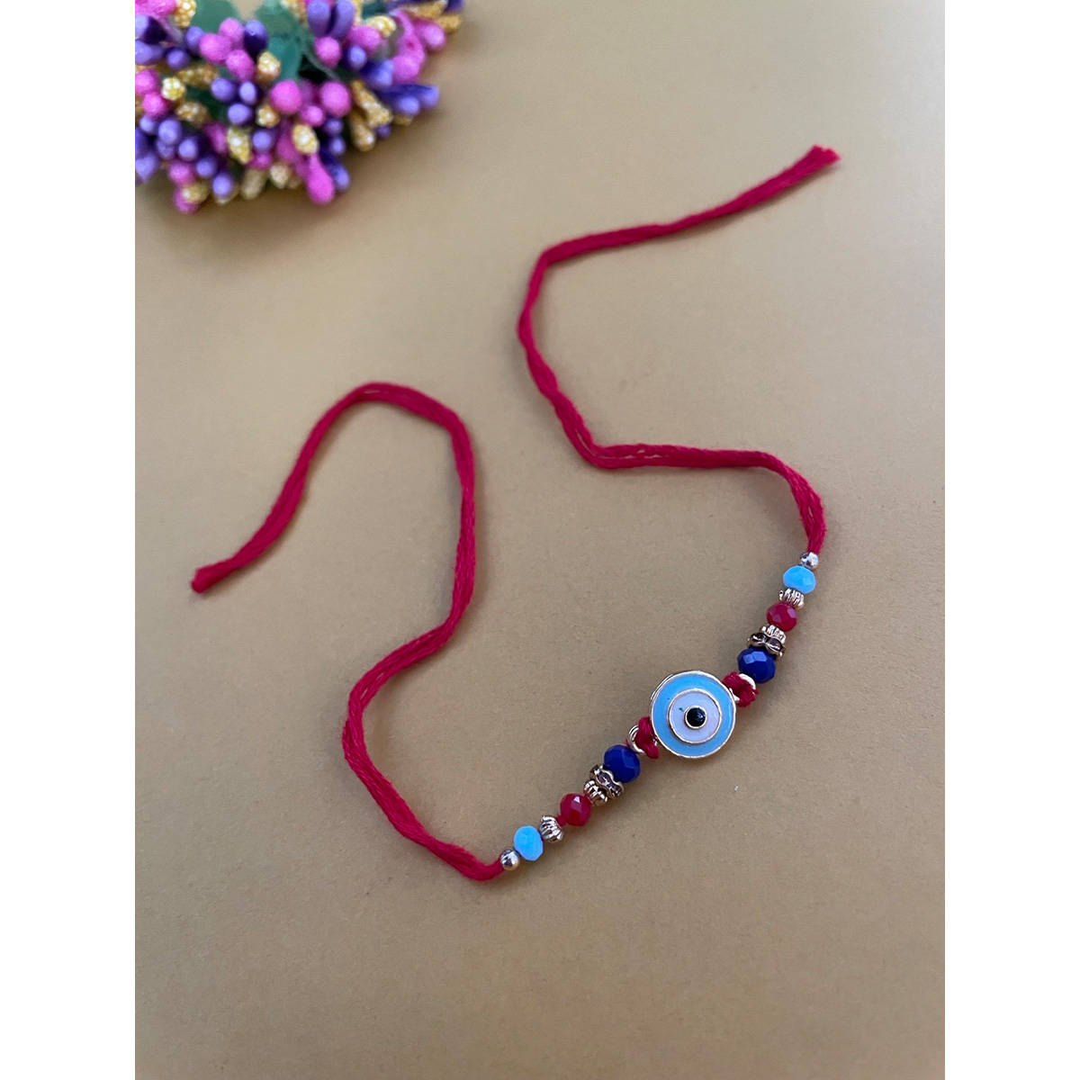 Digital Dress Room Blue Evil Eye Rakhi for Raksha Bandhan