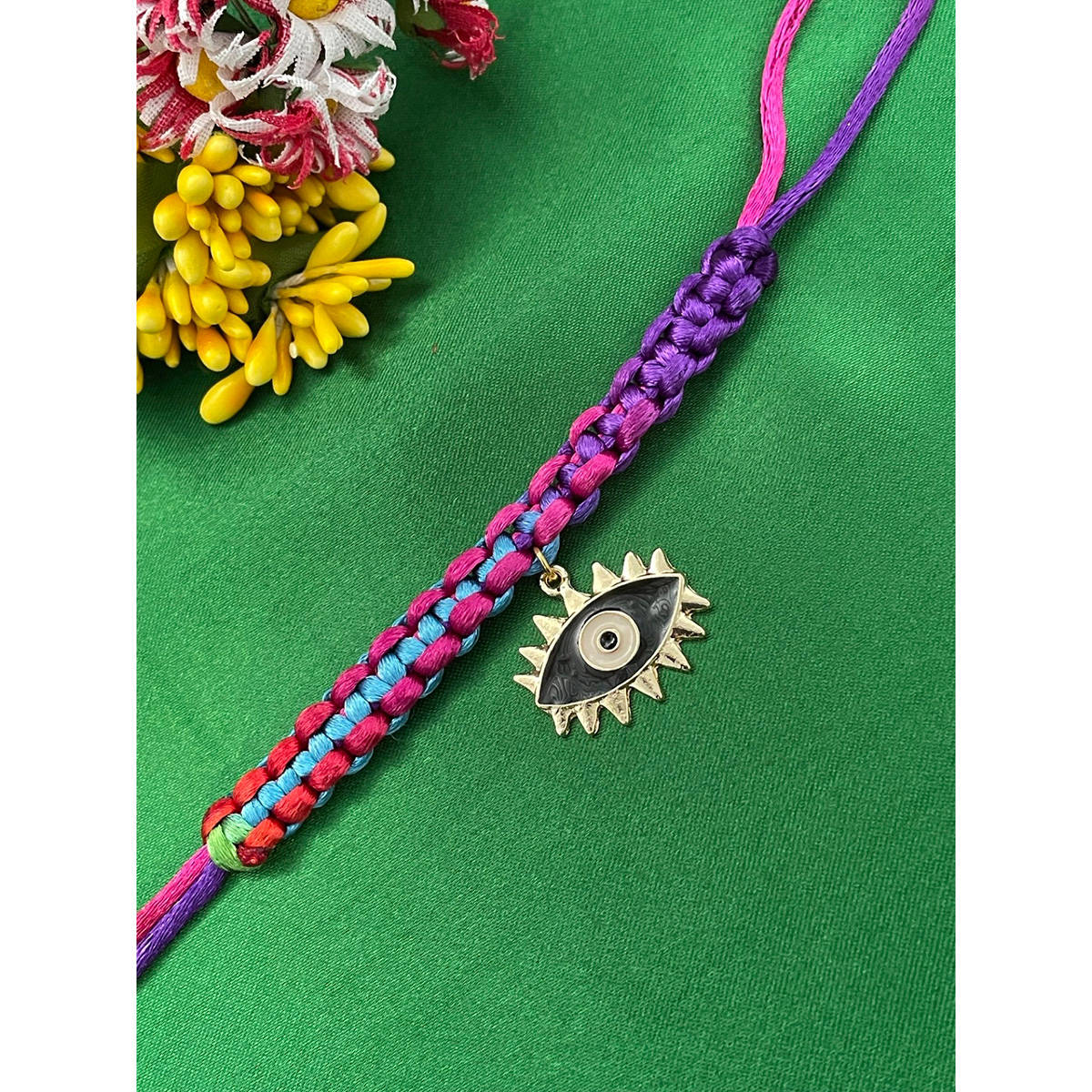 Digital Dress Room Black Evil Eye Rakhi for Raksha Bandhan