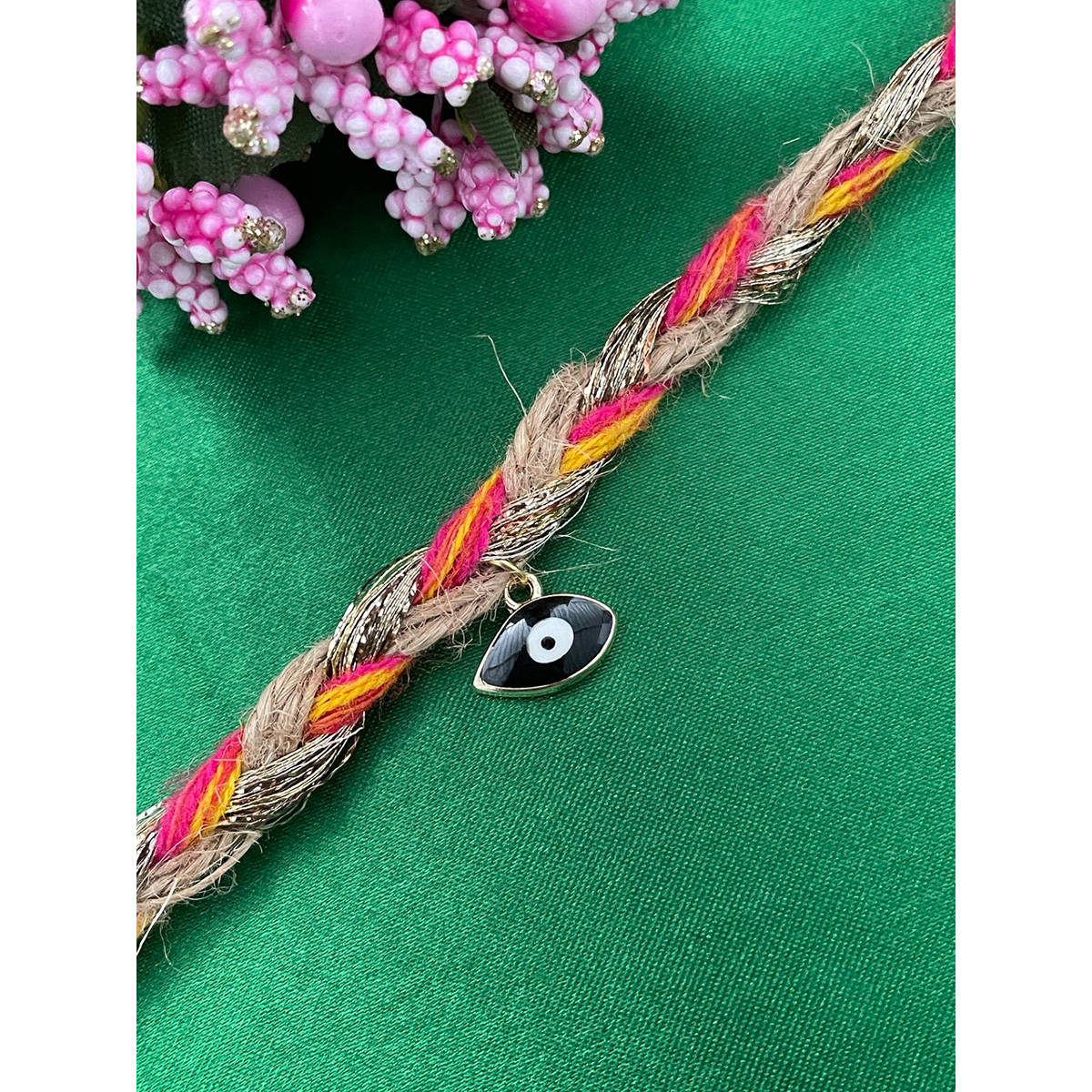 Digital Dress Room Black Evil Eye Rakhi for Raksha Bandhan