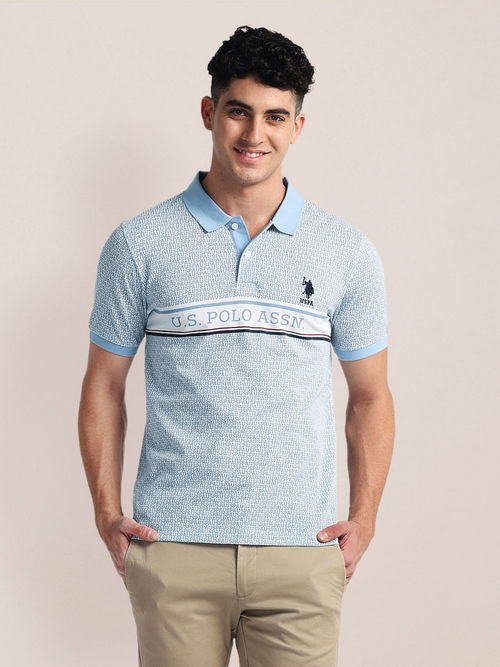 POLO Brand Print Slim Fit Polo T-Shirt