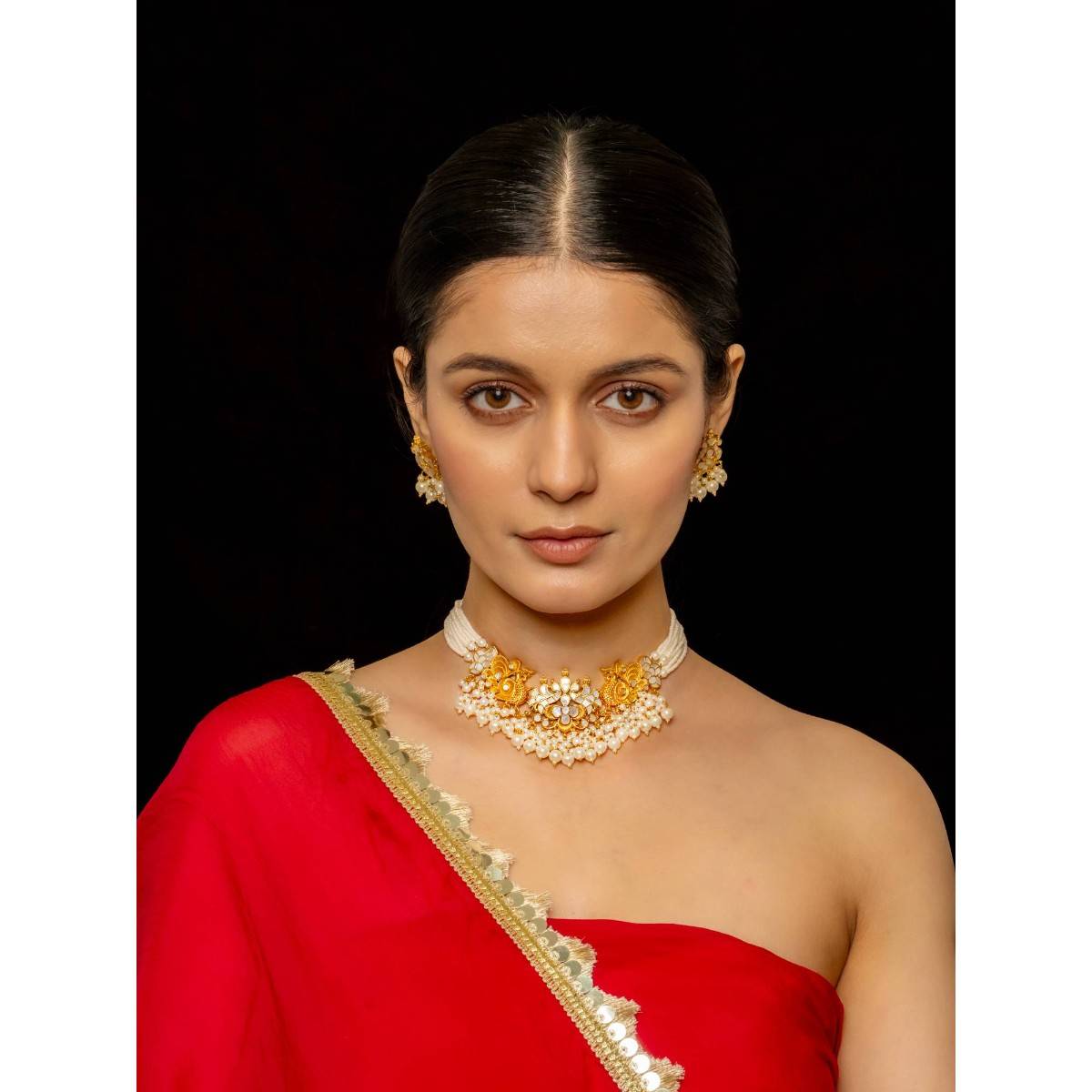 Shlok Jewels Mayura Choker & Earring Set