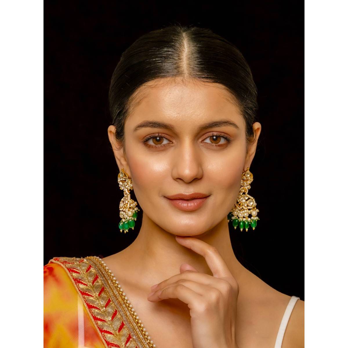 Shlok Jewels Navgreh Danglers Earrings