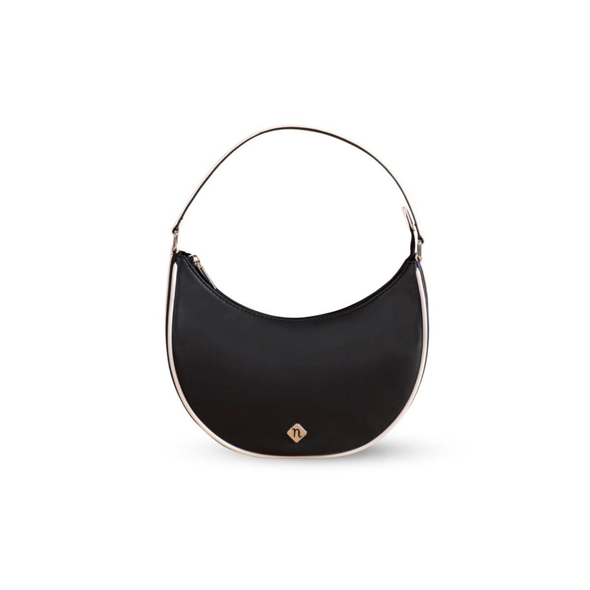 Nestasia Sleek Urbanite Black Moon Handbag (S)