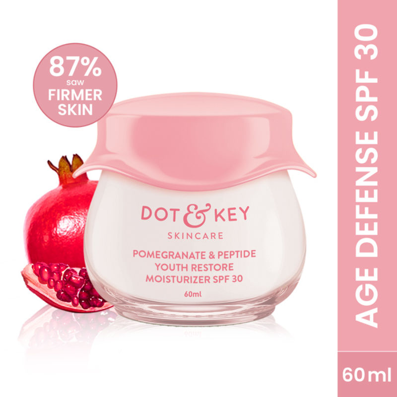 Dot & Key Pomegranate + Peptide Youth Restore Moisturizer SPF 30, With Ceramide