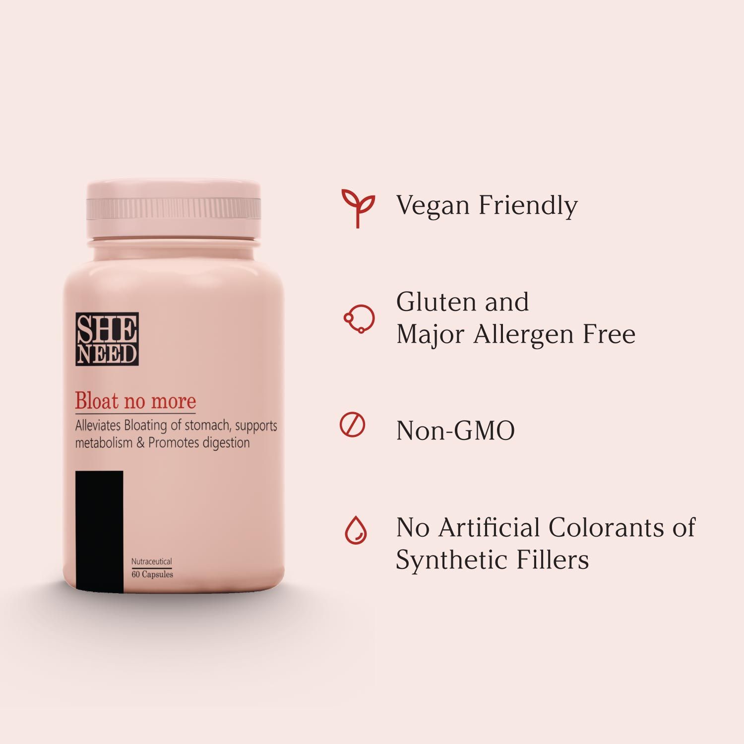 Sheneed Bloat No More Digestive Enzyme Supplement Alleviates Bloating