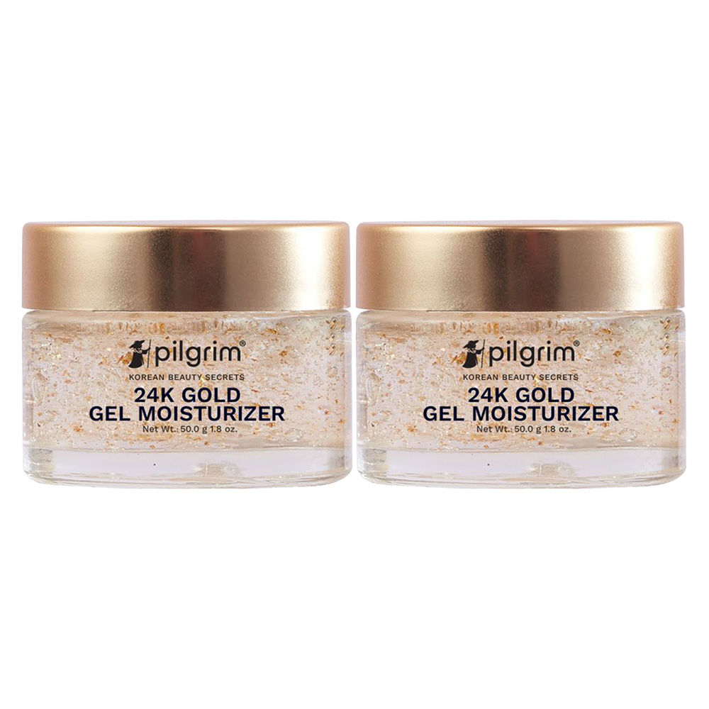 Pilgrim 24K Gold Gel Moisturizer With Hyaluronic Acid & Alpha Arbutin - Pack Of 2