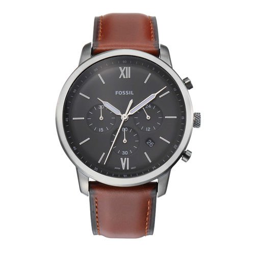 Brown Leather Neutra Automatic Luggage Leather Watch Fossil Neutra