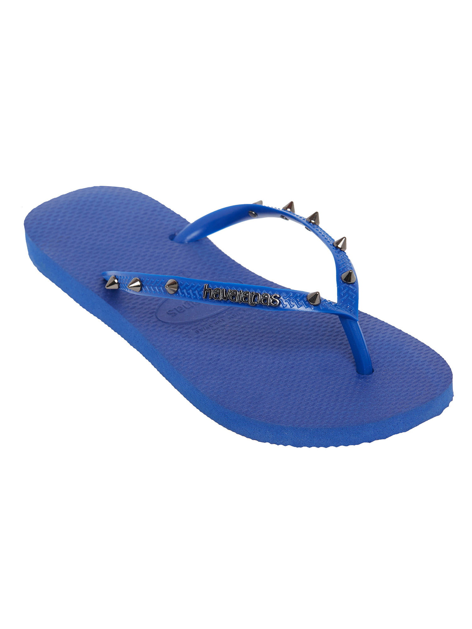 Buy Havaianas Blue Slim Hardware Flipflops Online