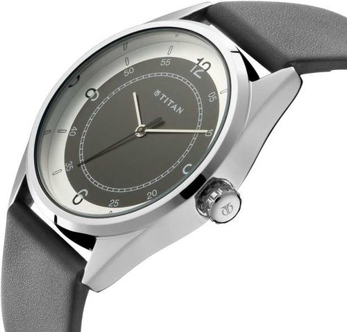 Buy Titan Workwear Watch With White Dial Leather Strap Online