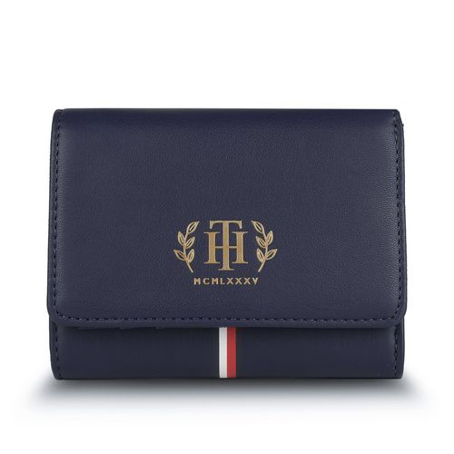Tommy Hilfiger Aniya Womens Print Small Wallet Navy