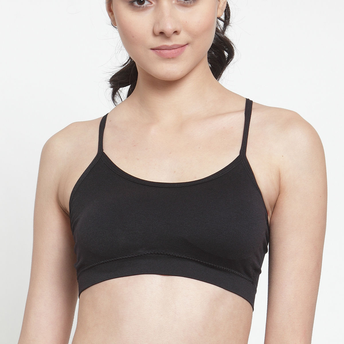 Buy Shoppy Villa Women's Polyamide, Nylon Spandex Lightly padded Wired Sports  Bra (1583 black_Black_Free Size) Online In India At Discounted Prices