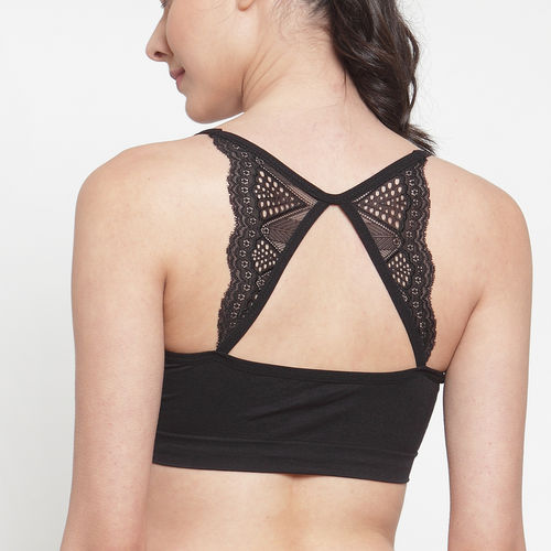 Buy Secret Wish Women Sports Lightly Padded Bra - Black (Free Size) Online
