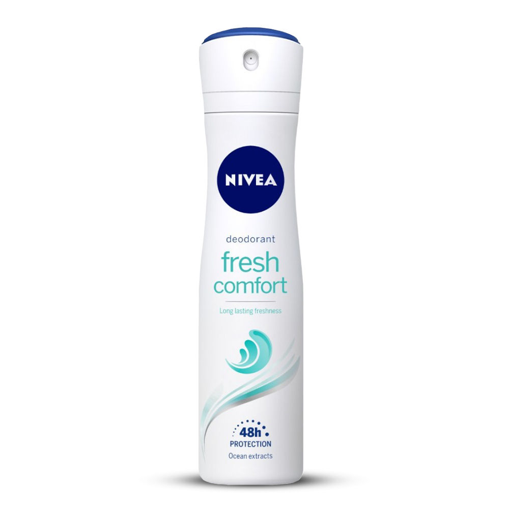 NIVEA Women Deodorant, Fresh Comfort, Long Lasting Freshness & 48h Protection