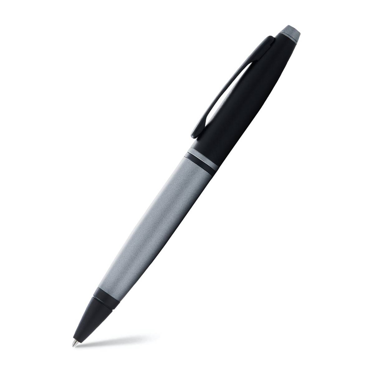 Calais Matte Gray and Black Lacquer Ballpoint Pen