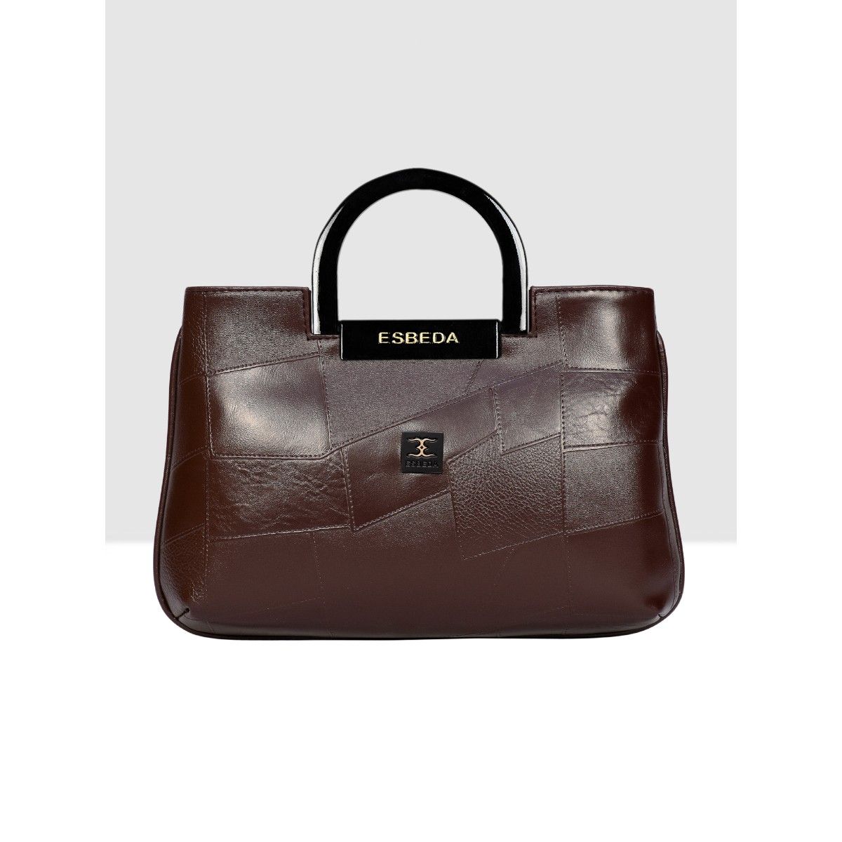 Buy ESBEDA Brown Colour Embossed Acrylic Handle Handbag for Women
