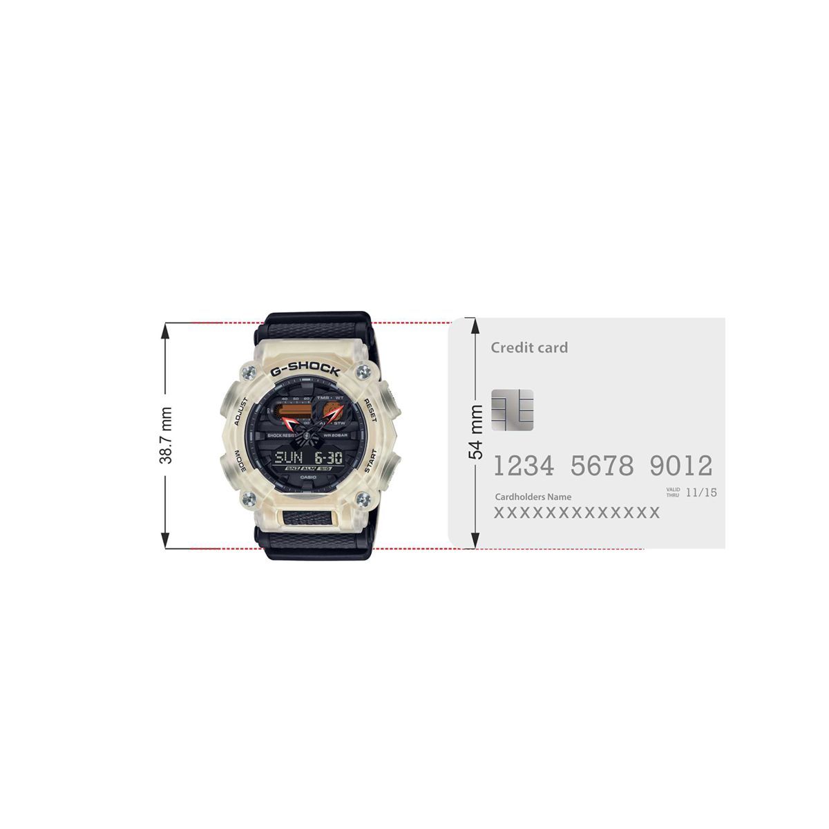 Casio G1167 G Shock GA 900TS 4ADR Analog Digital Watch For Men