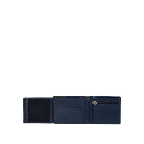 Da Milano Blue and Green Frenzy Leather Mens Wallet: Buy Da Milano