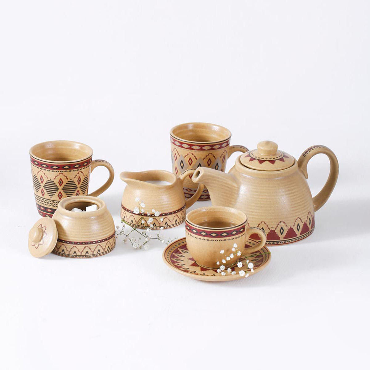 Buy Fabindia Rega Tea Set Online