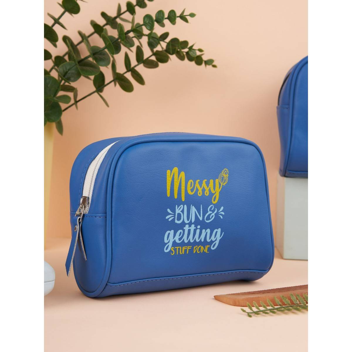 Doodle Collection Premium Vegan Leather Women Cosmetic Pouch - Stay Organised