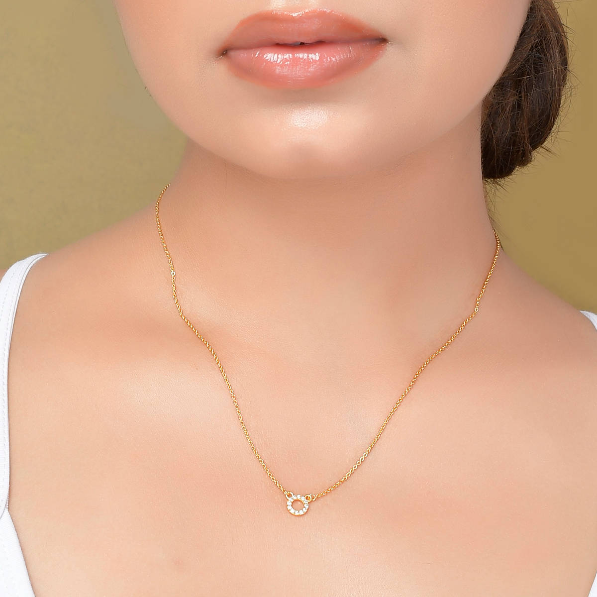 SHOSHAA Gold-Plated Handcrafted Circular Shaped Chain: Buy SHOSHAA Gold ...
